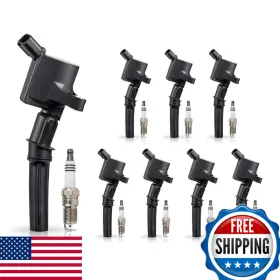 Ena B07dp54pks 8 Ignition Coil Pack And Spark Plug Compatible Mercury Ford Mustang Crown