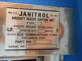 Janitrol 77a53 Aircraft Type1dr Heater Ignition Unit Used