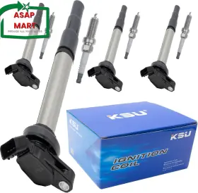 Ksu Uf596 Ignition Coil Pack Of 4 With Iridium Spark Plug Compatible Toyota Prius