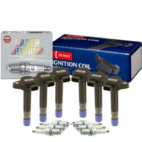 Newparts Bbnf-51464-4211076 Denso 6 Cop Direct Ignition Coils Ngk And Laser Iridium Spark Plugs Gap 0.044
