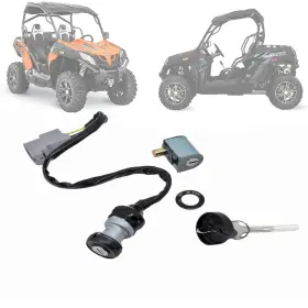Qymoto 7000-011000-20000 Cfmoto Ignition Switch Key Lock Kit With Gaskets Compatible Zforce