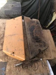 Rear Counter Weight Grasshopper Woods Mower 5120 With Cover Outside. Fixed Price $75.00.