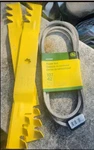 John Deere Elite Oem 42" Blades & Belt Combo Gx20072 Gy20570 Gx22151 Gy20850 Usa. Fixed Price $59.99.