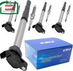 Ksu Ignition Coil Pack Of 4 With Iridium Spark Plug Compatible Toyota Prius. Fixed Price $80.37.