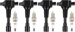 Eccpp 4 Ignition Coils + Iridium Spark Plugs For Mazda 2011-2014 1.5l/2.0l. Fixed Price $65.30.