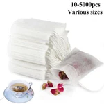 10-5000x Disposable Tea Bag Drawstring Flip Empty Teabags Herb Loose Filters. Fixed Price $79.99.