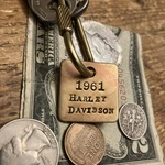 1961 Harley Davidson Motorcycles Solid Brass Key Fob 61. Fixed Price $15.95.